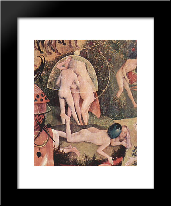 The Garden Of Earthly Delights (Detail) 20x24 Black Modern Wood Framed Art Print Poster by Bosch, Hieronymus