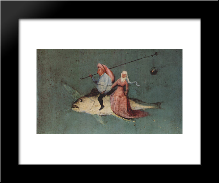 The Temptation Of St. Anthony (Detail) 20x24 Black Modern Wood Framed Art Print Poster by Bosch, Hieronymus