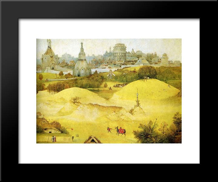 Adoration Of The Magi 20x24 Black Modern Wood Framed Art Print Poster by Bosch, Hieronymus