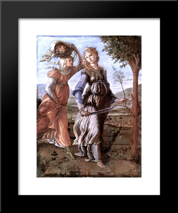 The Return Of Judith To Bethulia 20x24 Black Modern Wood Framed Art Print Poster by Botticelli, Sandro