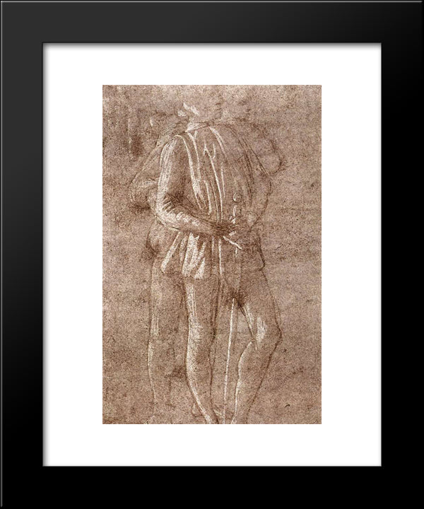 Study Of Two Standing Figures 20x24 Black Modern Wood Framed Art Print Poster by Botticelli, Sandro