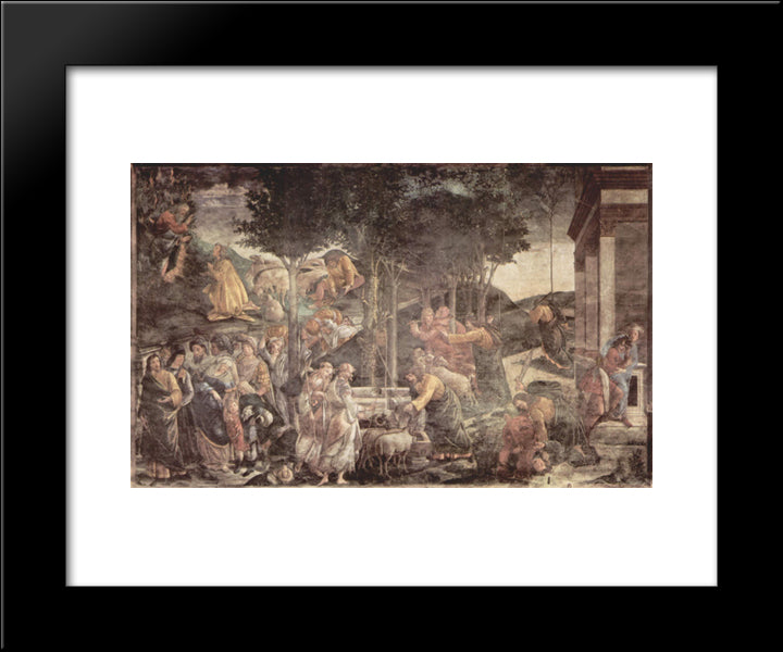The Youth Moses 20x24 Black Modern Wood Framed Art Print Poster by Botticelli, Sandro