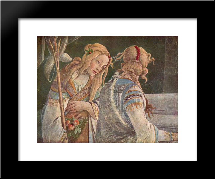 The Youth Moses (Detail) 20x24 Black Modern Wood Framed Art Print Poster by Botticelli, Sandro