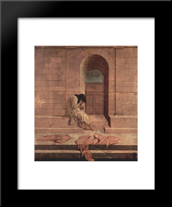 The Outcast 20x24 Black Modern Wood Framed Art Print Poster by Botticelli, Sandro