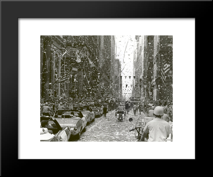 Chicago Parade For Apollo 11 20x24 Black Modern Wood Framed Art Print Poster