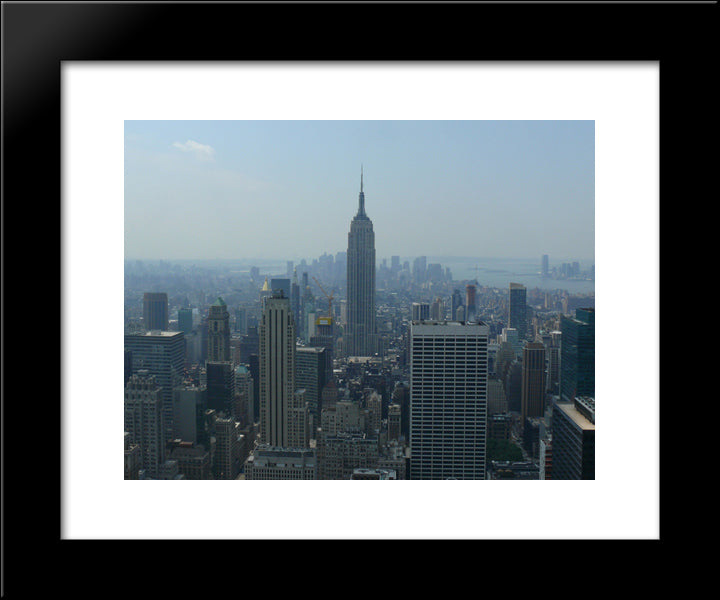 New York City Empire State Building 20x24 Black Modern Wood Framed Art Print Poster
