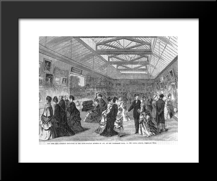 New York City Metropolitan Museum 20x24 Black Modern Wood Framed Art Print Poster