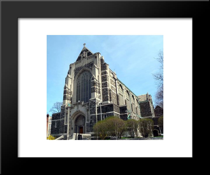 New York City Church Of Intercession 20x24 Black Modern Wood Framed Art Print Poster