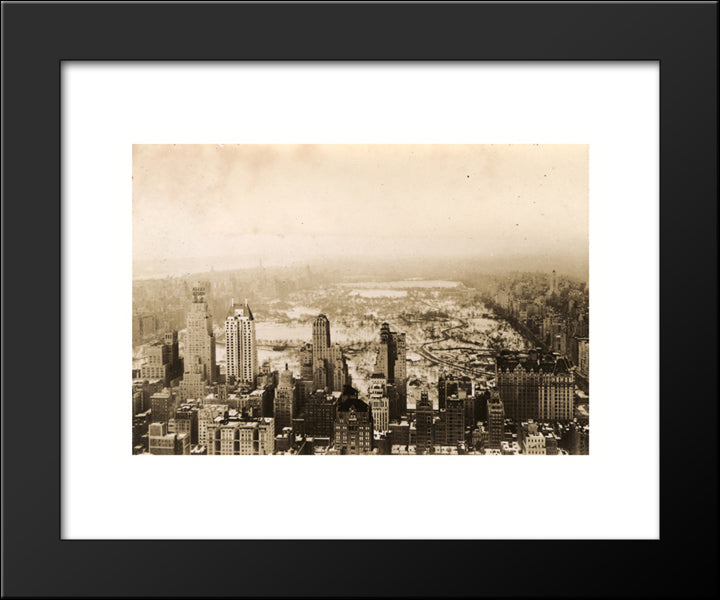 New York City Central Park - 1935 20x24 Black Modern Wood Framed Art Print Poster