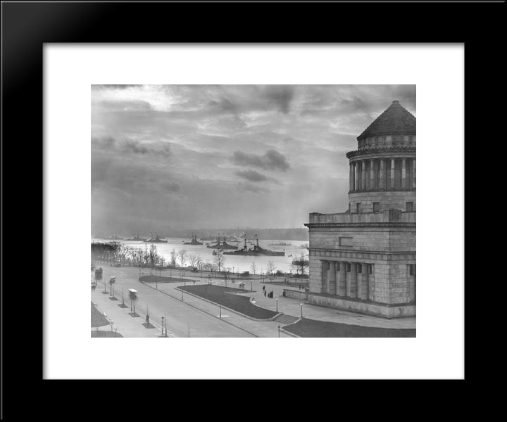 New York City Grant'S Tomb - 1919 20x24 Black Modern Wood Framed Art Print Poster