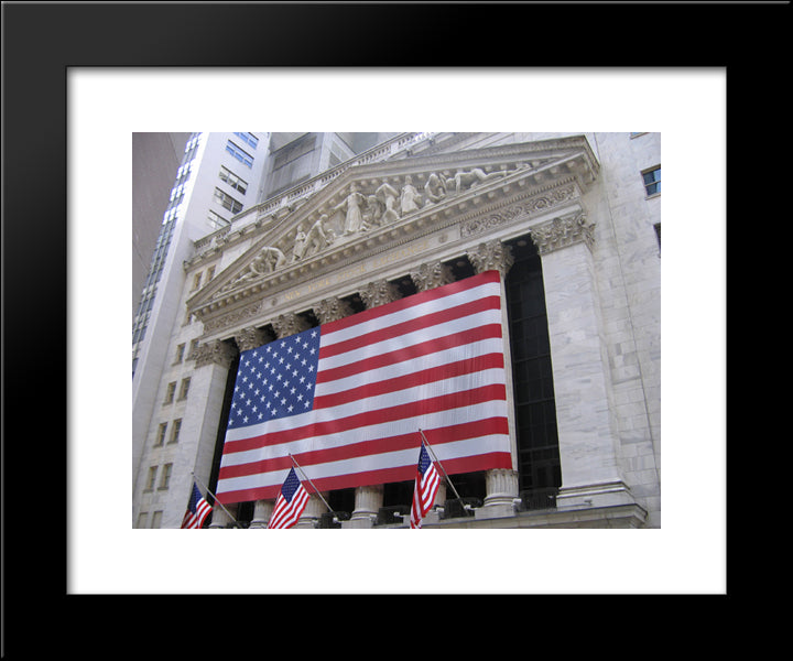 Nyse New York Stock Exchange 20x24 Black Modern Wood Framed Art Print Poster
