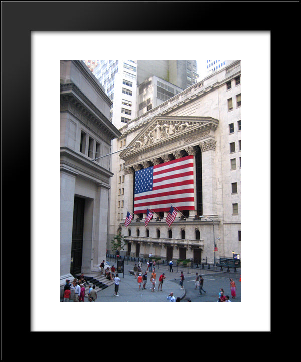 Nyse New York Stock Exchange 20x24 Black Modern Wood Framed Art Print Poster