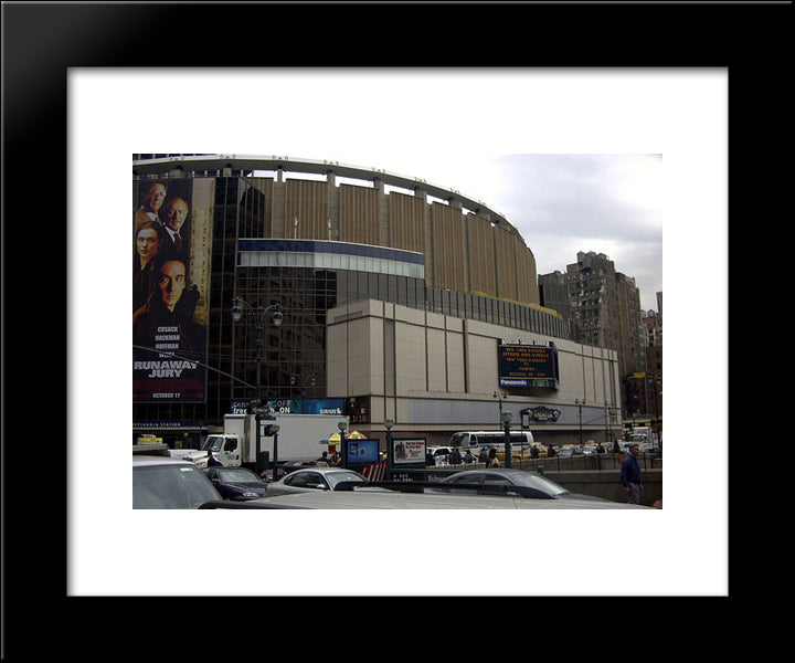 New York City Madison Square Gardens 20x24 Black Modern Wood Framed Art Print Poster