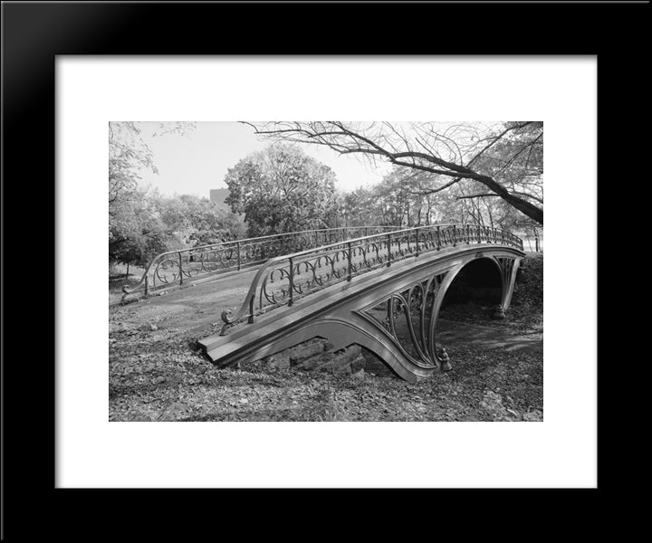 New York City Cetral Park Bridge 20x24 Black Modern Wood Framed Art Print Poster