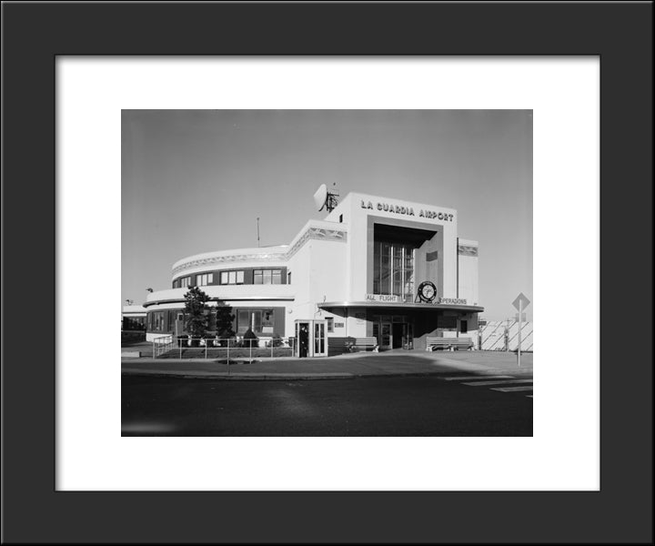 New York City La Guardia Airport - 1974 20x24 Black Modern Wood Framed Art Print Poster