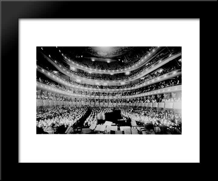 New York City Metropolitan Opera - 1937 20x24 Black Modern Wood Framed Art Print Poster