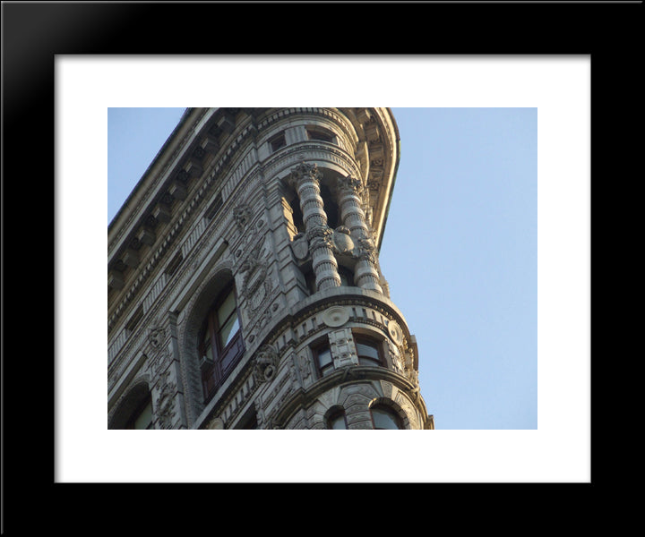 New York City Flatiron Building 20x24 Black Modern Wood Framed Art Print Poster