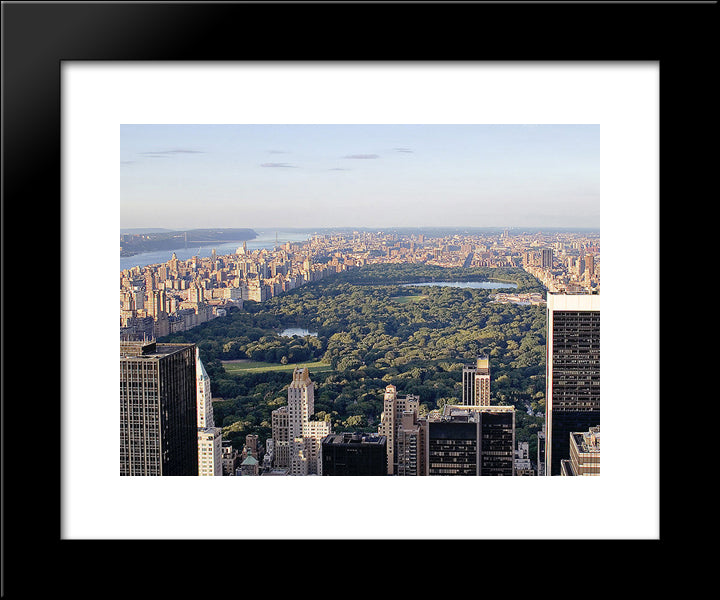 New York City Central Park 20x24 Black Modern Wood Framed Art Print Poster