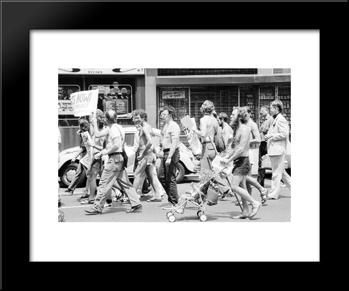 New York City Gay Rights 20x24 Black Modern Wood Framed Art Print Poster