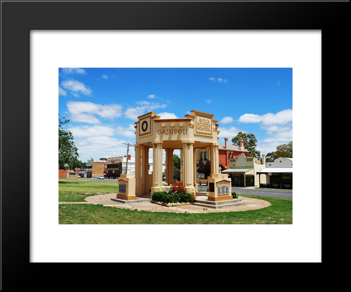 Soldiers Memorial At En Avoca, Victoria 20x24 Black Modern Wood Framed Art Print Poster