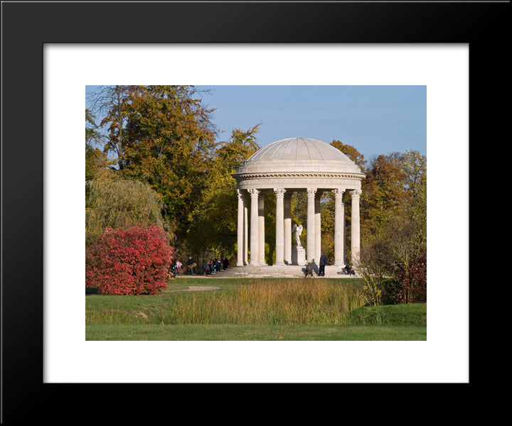 The Temple Of Love, France 20x24 Black Modern Wood Framed Art Print Poster