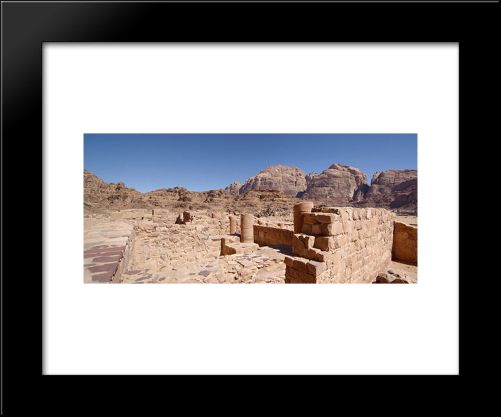 Wadi Rum Ruins 20x24 Black Modern Wood Framed Art Print Poster