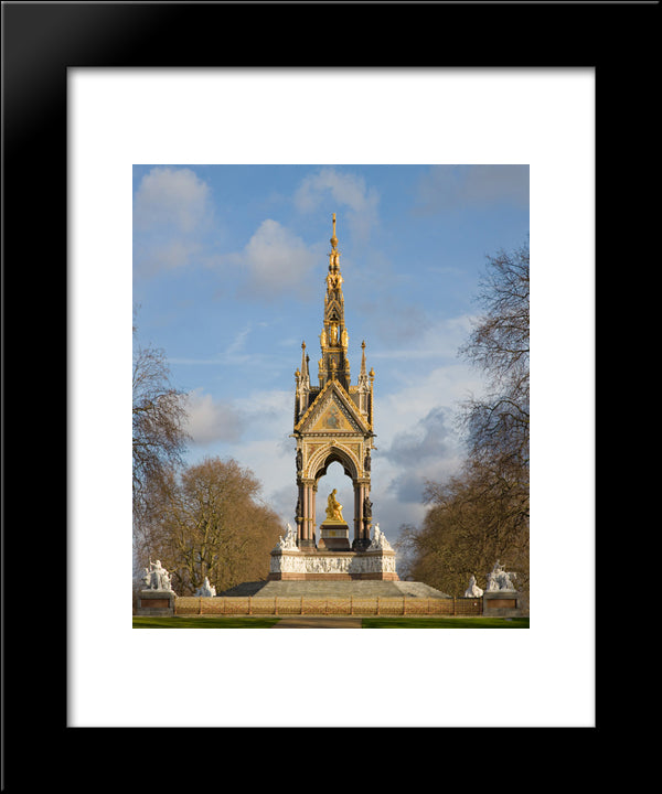 Albert Memorial, Hyde Park 20x24 Black Modern Wood Framed Art Print Poster