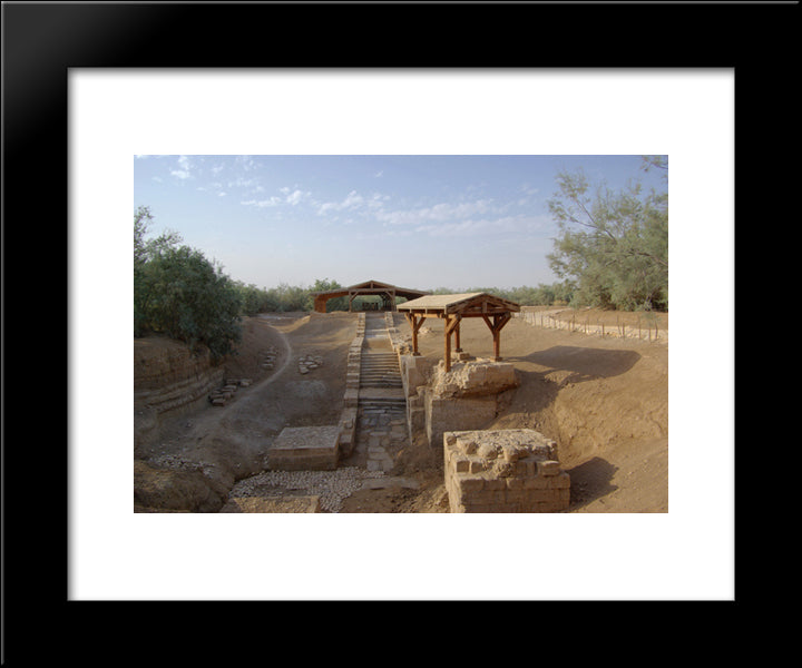 Excavation Of The John The Baptist Church 20x24 Black Modern Wood Framed Art Print Poster