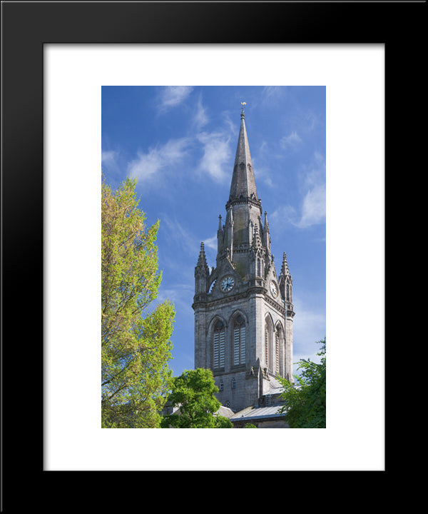 St. Nicholas Kirk In Scotland 20x24 Black Modern Wood Framed Art Print Poster