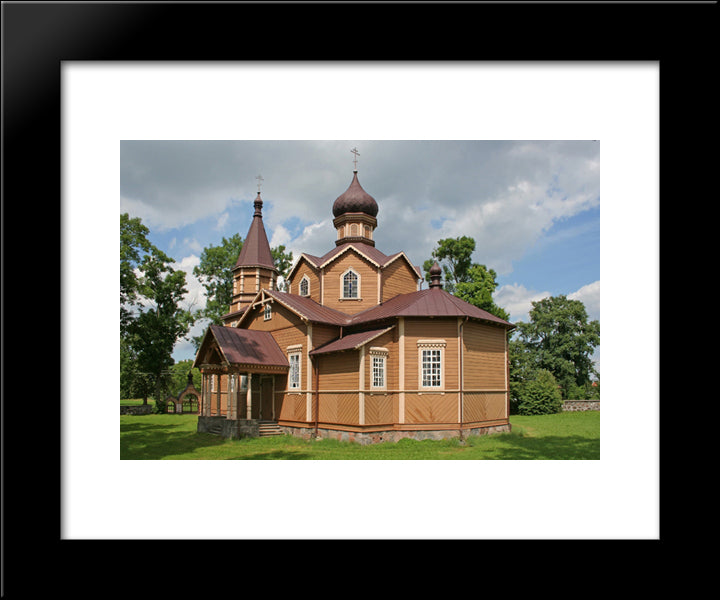 Church Of John The Baptist 20x24 Black Modern Wood Framed Art Print Poster