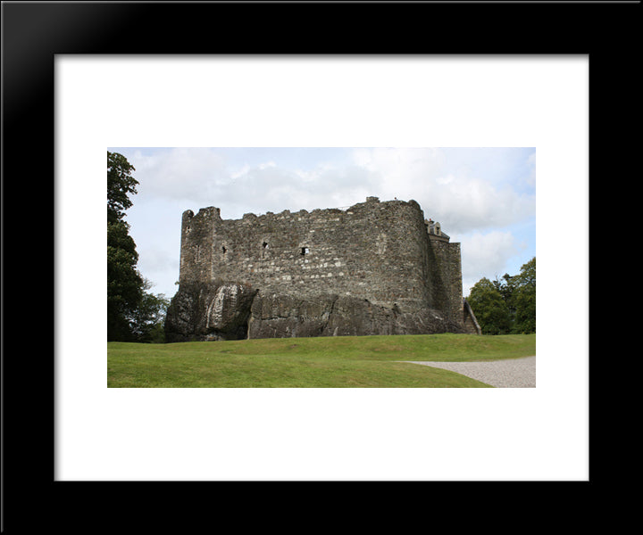 Dunstafnage Castle 20x24 Black Modern Wood Framed Art Print Poster