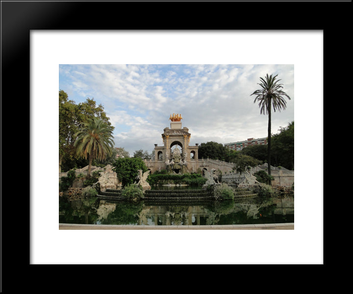 Font De La Cascada 20x24 Black Modern Wood Framed Art Print Poster