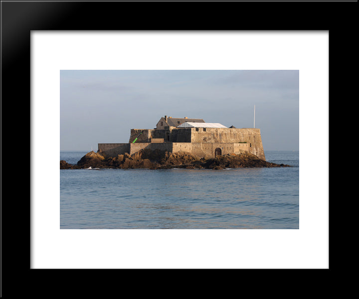 Saint Malo Fort National 20x24 Black Modern Wood Framed Art Print Poster