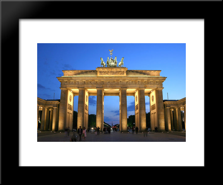 Brandenburg Gate 20x24 Black Modern Wood Framed Art Print Poster