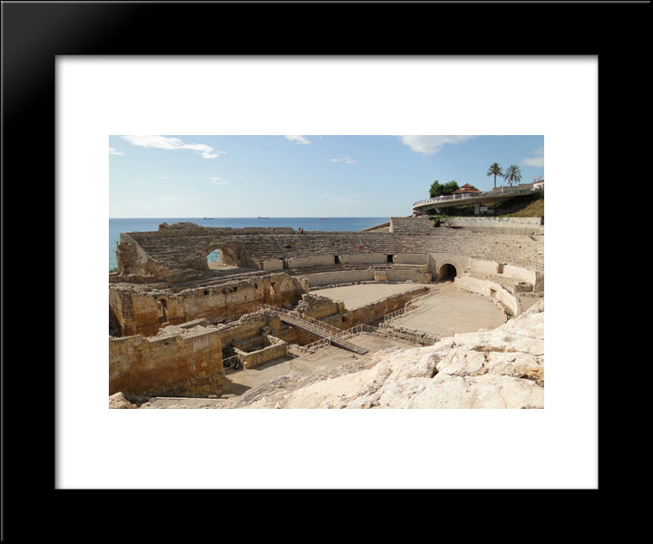 Amphitheatre Of Tarragona 20x24 Black Modern Wood Framed Art Print Poster