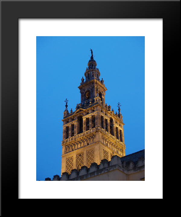 Giralda Sevilla 20x24 Black Modern Wood Framed Art Print Poster