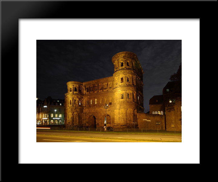 Porta Nigra In Trier, Germany 20x24 Black Modern Wood Framed Art Print Poster