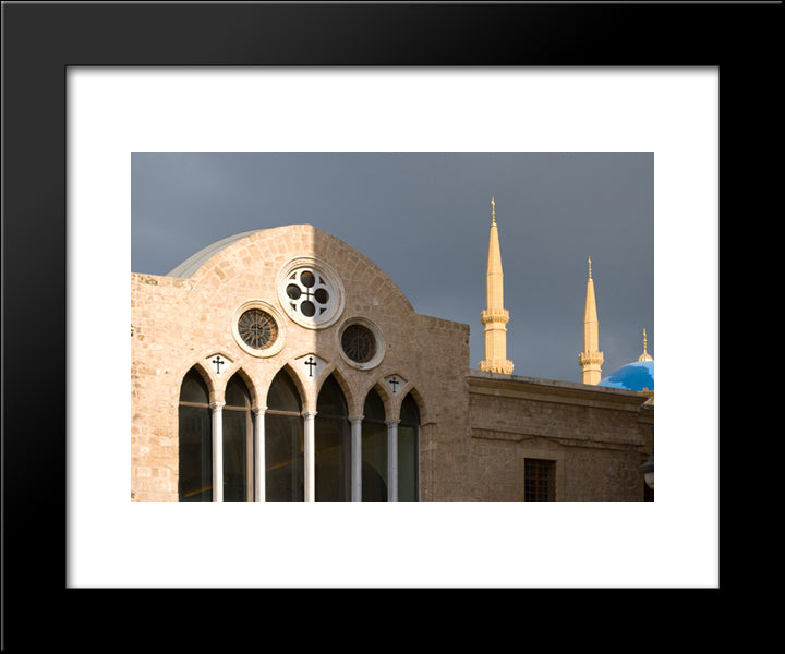 St. Georges Orthodox Cathedral, Beirut 20x24 Black Modern Wood Framed Art Print Poster