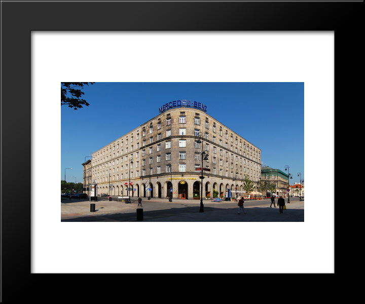 Mercedes Benz Building In Poland 20x24 Black Modern Wood Framed Art Print Poster