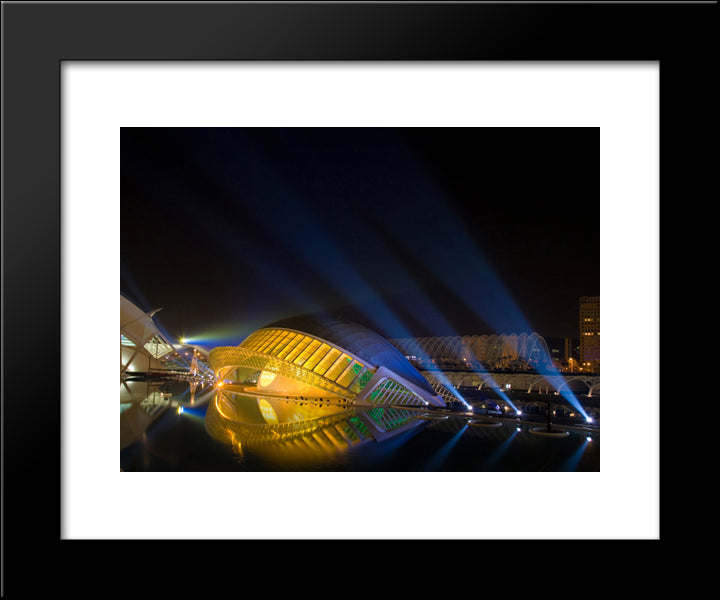 The Hemispheric, Valencia, Spain 20x24 Black Modern Wood Framed Art Print Poster