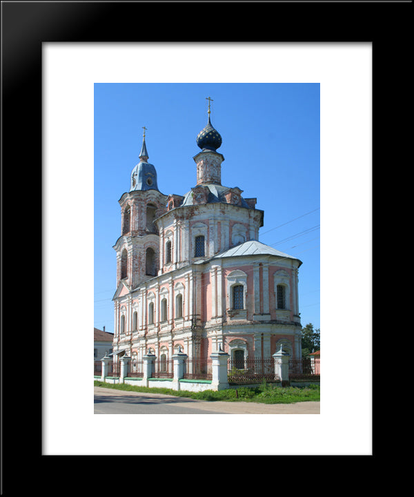 Church Of The Resurrection, Russia 20x24 Black Modern Wood Framed Art Print Poster