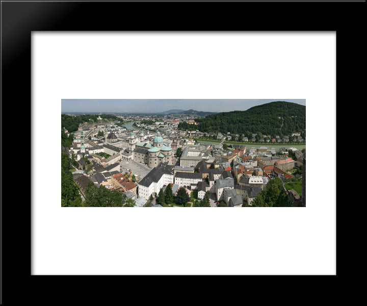 Salzburg Cityscape 20x24 Black Modern Wood Framed Art Print Poster