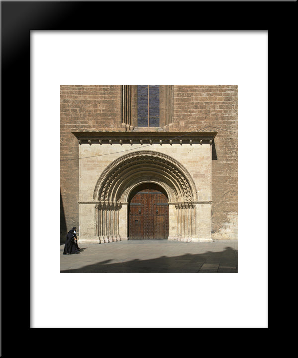 Saint Mary Of Valencia Cathedral, Spain 20x24 Black Modern Wood Framed Art Print Poster