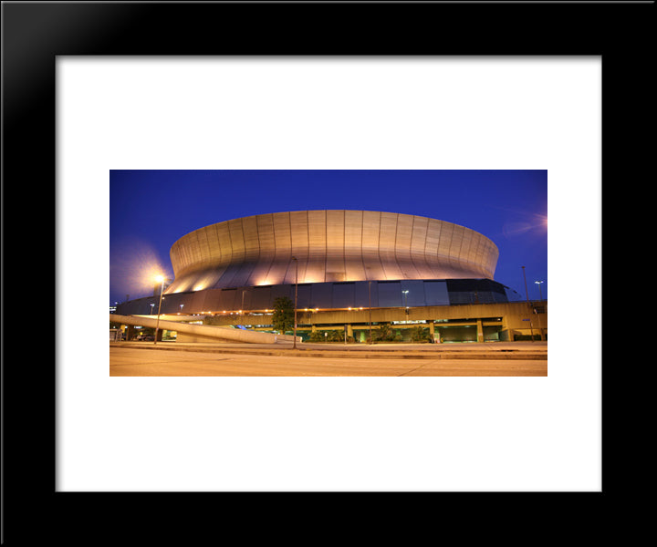 Louisiana Superdome, New Orleans 20x24 Black Modern Wood Framed Art Print Poster