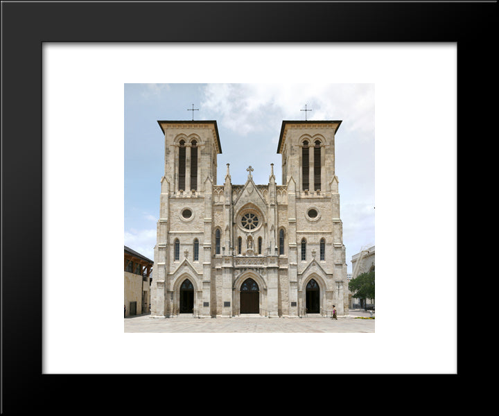 San Fernando Cathedral, San Antonio, Texas 20x24 Black Modern Wood Framed Art Print Poster