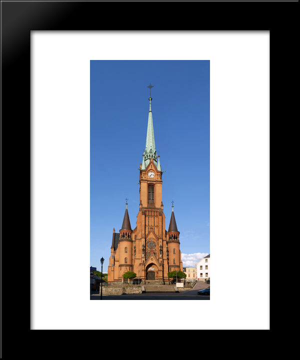 Mylau Church, Germany 20x24 Black Modern Wood Framed Art Print Poster