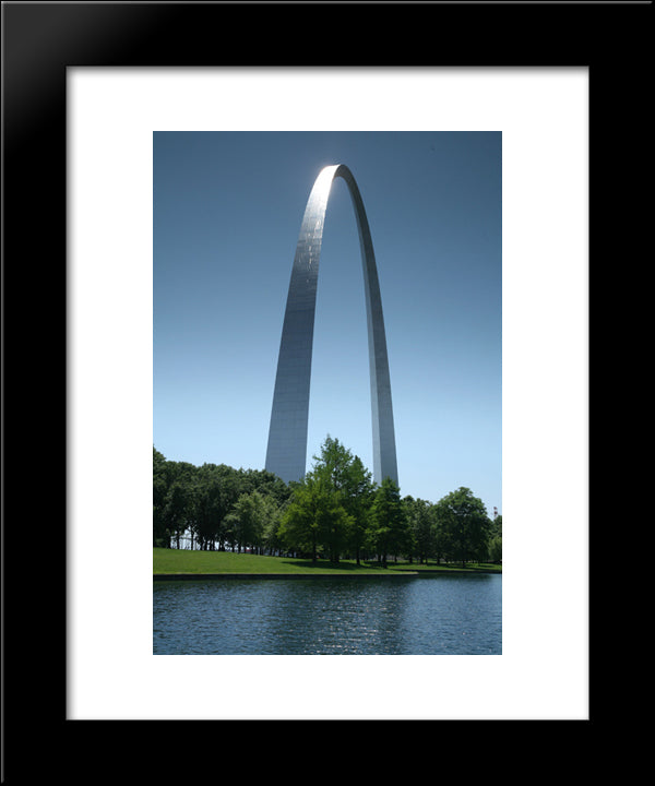 Gateway Arch, St. Louis 20x24 Black Modern Wood Framed Art Print Poster