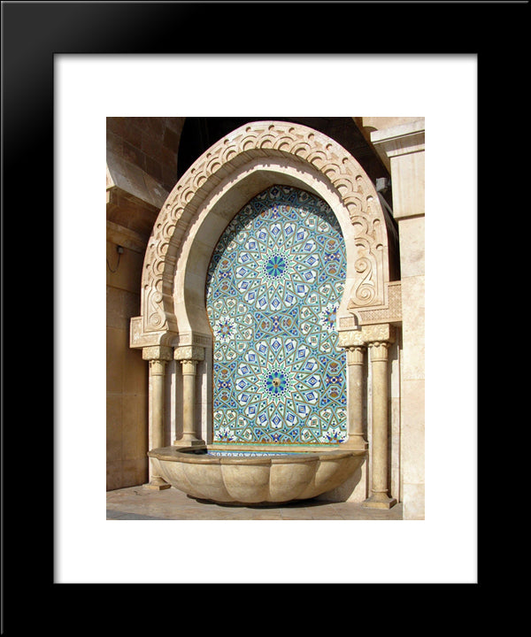 Hassan Ii Mosque, Morocco 20x24 Black Modern Wood Framed Art Print Poster