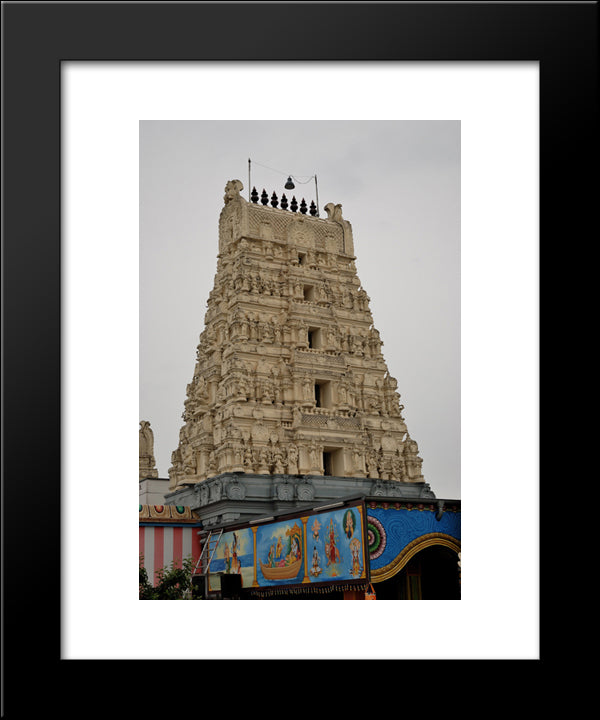 Hindu Temple In Germany 20x24 Black Modern Wood Framed Art Print Poster