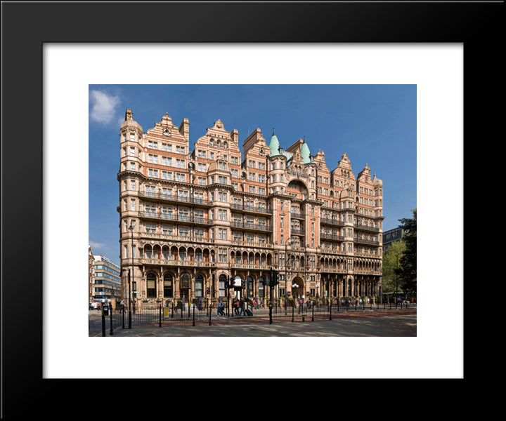 Hotel Russell In London 20x24 Black Modern Wood Framed Art Print Poster
